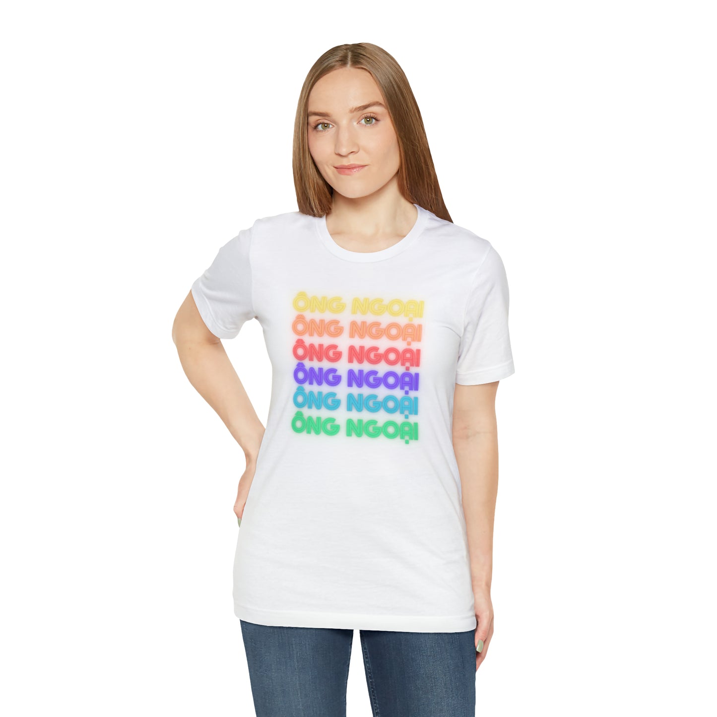 Ong Ngoai Rainbow Letting Short Sleeve T-Shirt