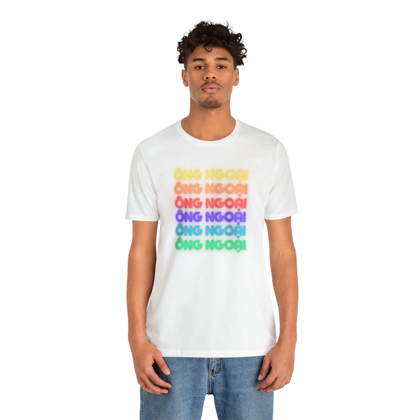 Ong Ngoai Rainbow Letting Short Sleeve T-Shirt