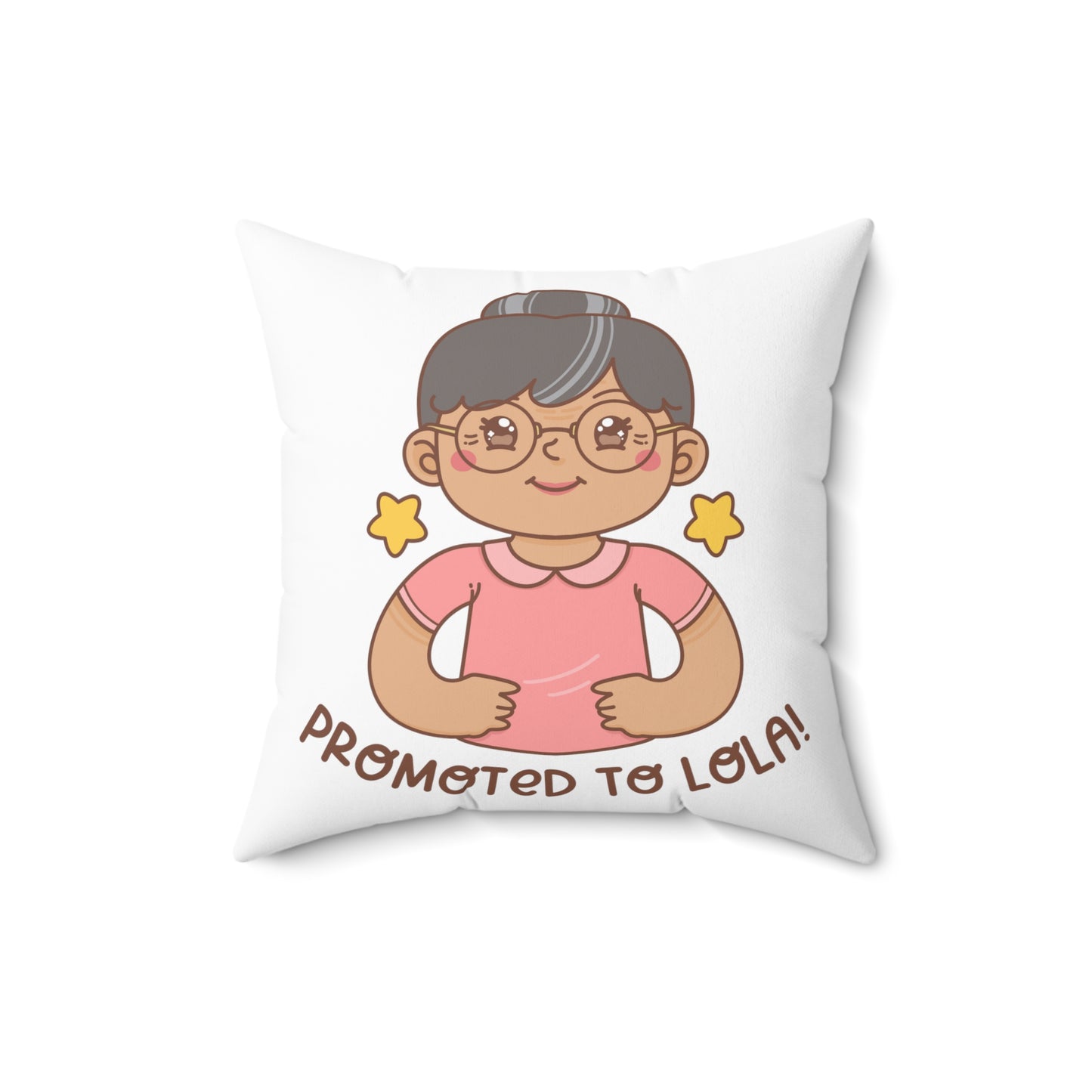 Promoted to Lola Polyester Square Pillow