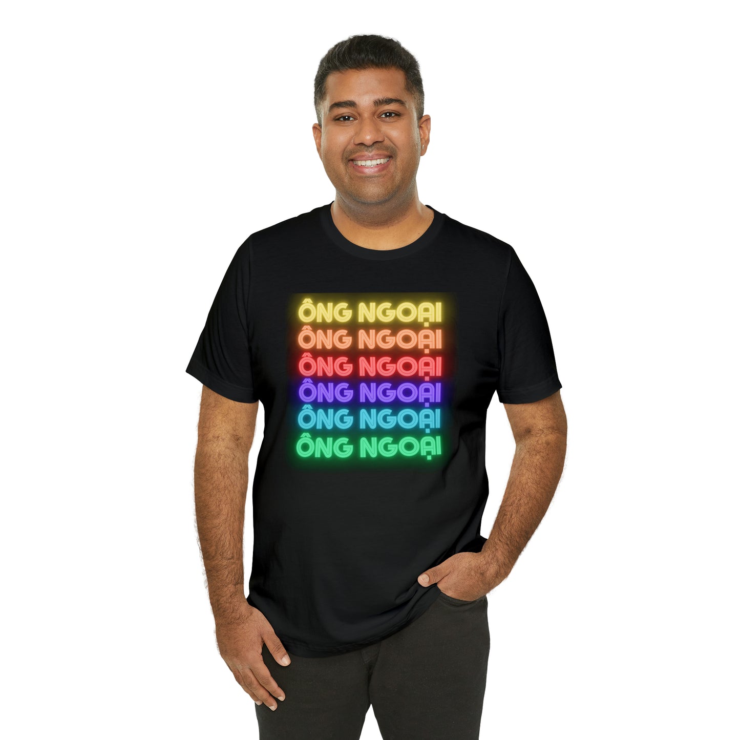 Ong Ngoai Rainbow Letting Short Sleeve T-Shirt