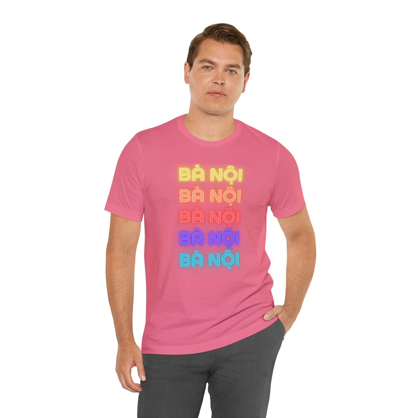 Ba Noi Short Sleeve T-Shirt with Rainbow Lettering