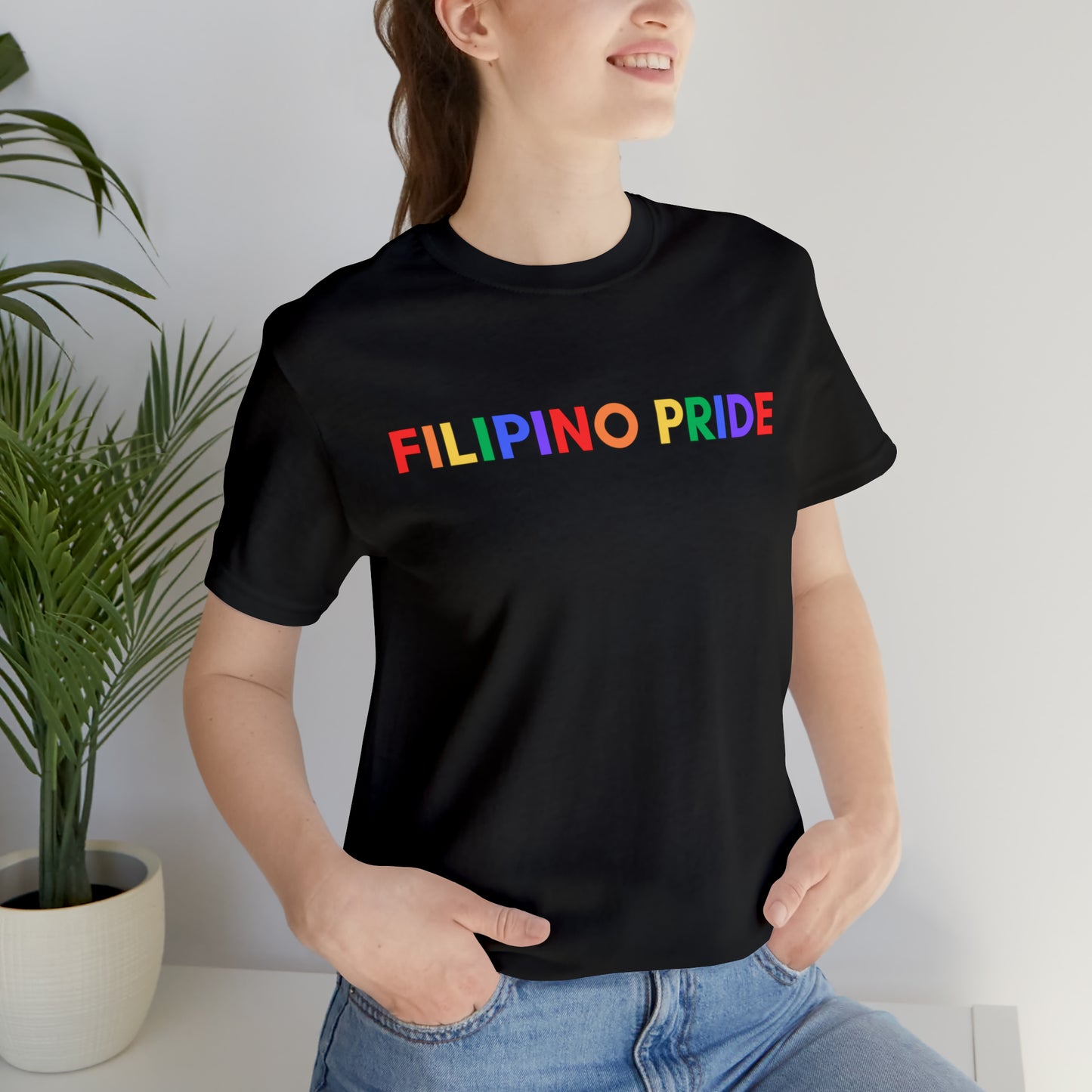 Filipino Pride LGTBQ+ Unisex Short Sleeve T-Shirt