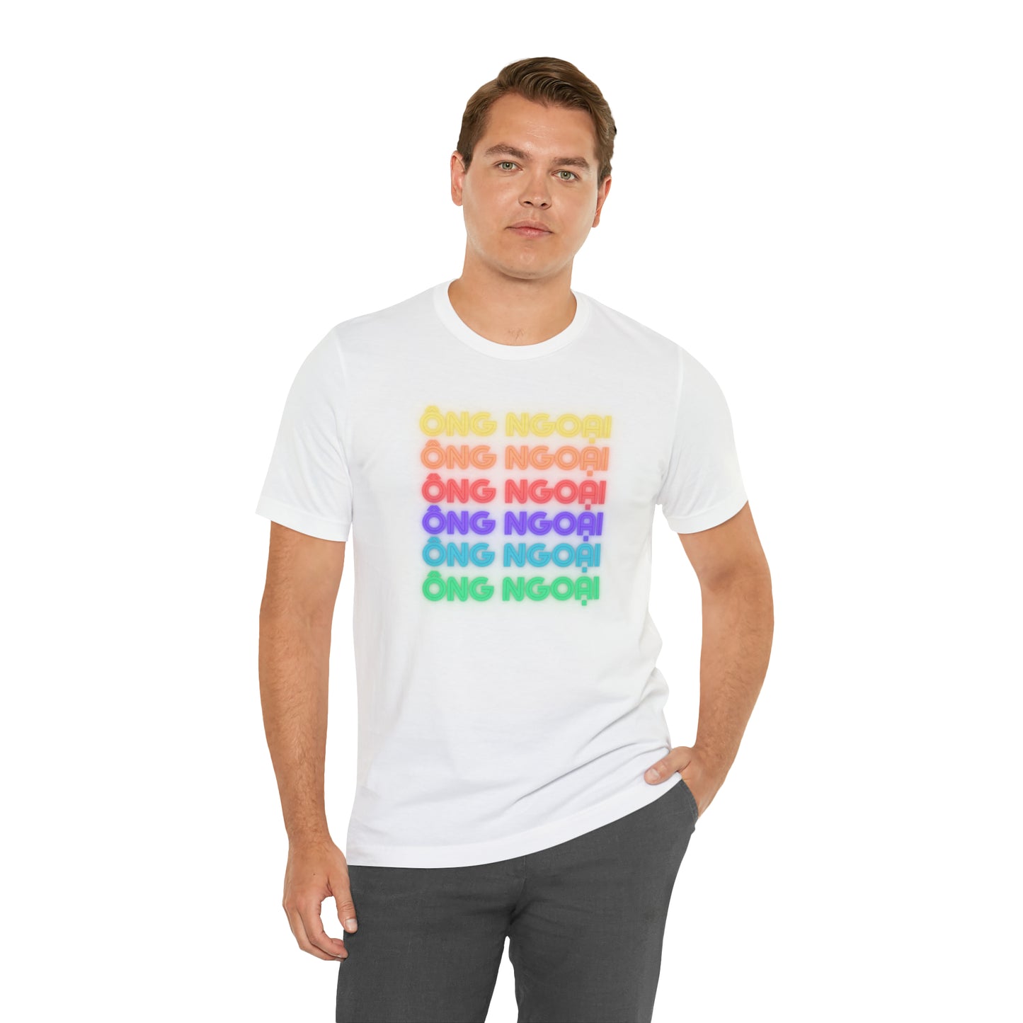 Ong Ngoai Rainbow Letting Short Sleeve T-Shirt