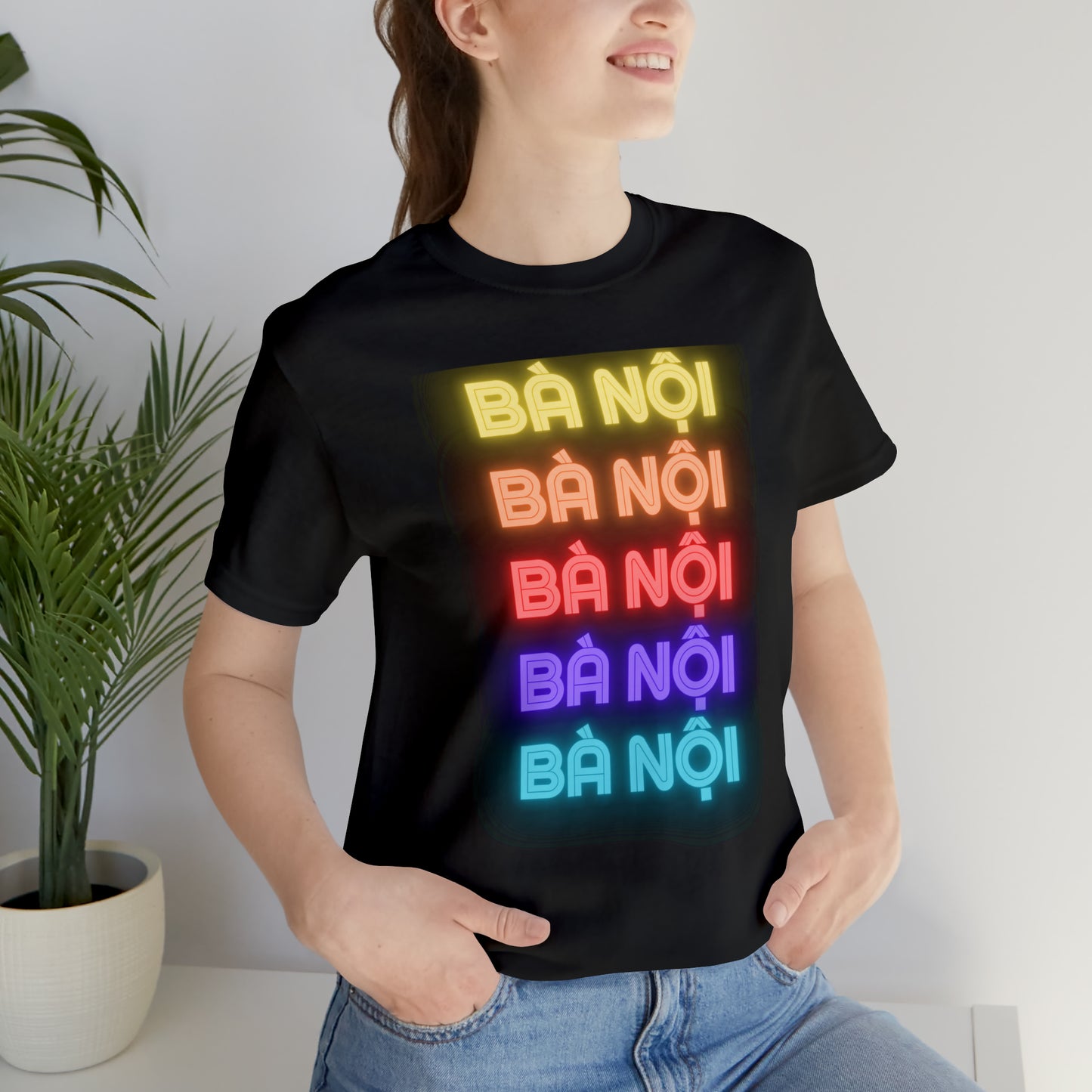 Ba Noi Short Sleeve T-Shirt with Rainbow Lettering