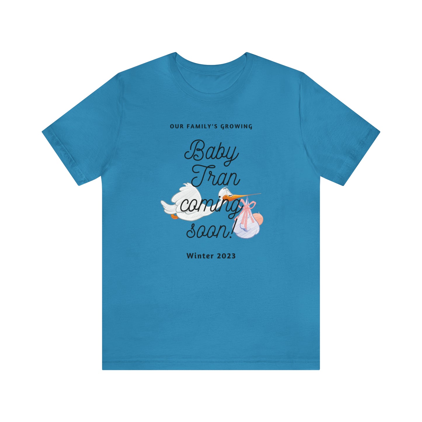 Baby Tran Announcement Unisex Short Sleeve T-Shirt