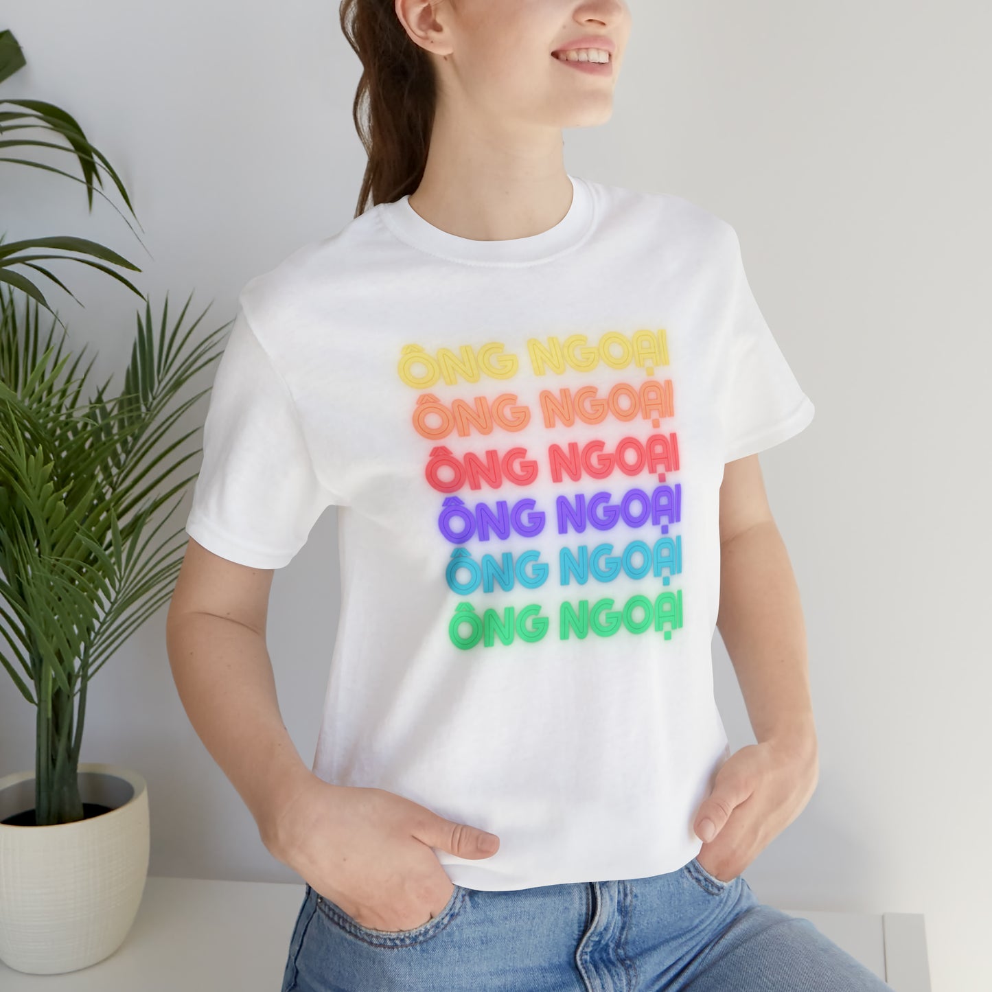 Ong Ngoai Rainbow Letting Short Sleeve T-Shirt