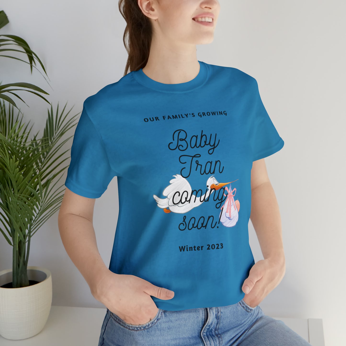 Baby Tran Announcement Unisex Short Sleeve T-Shirt