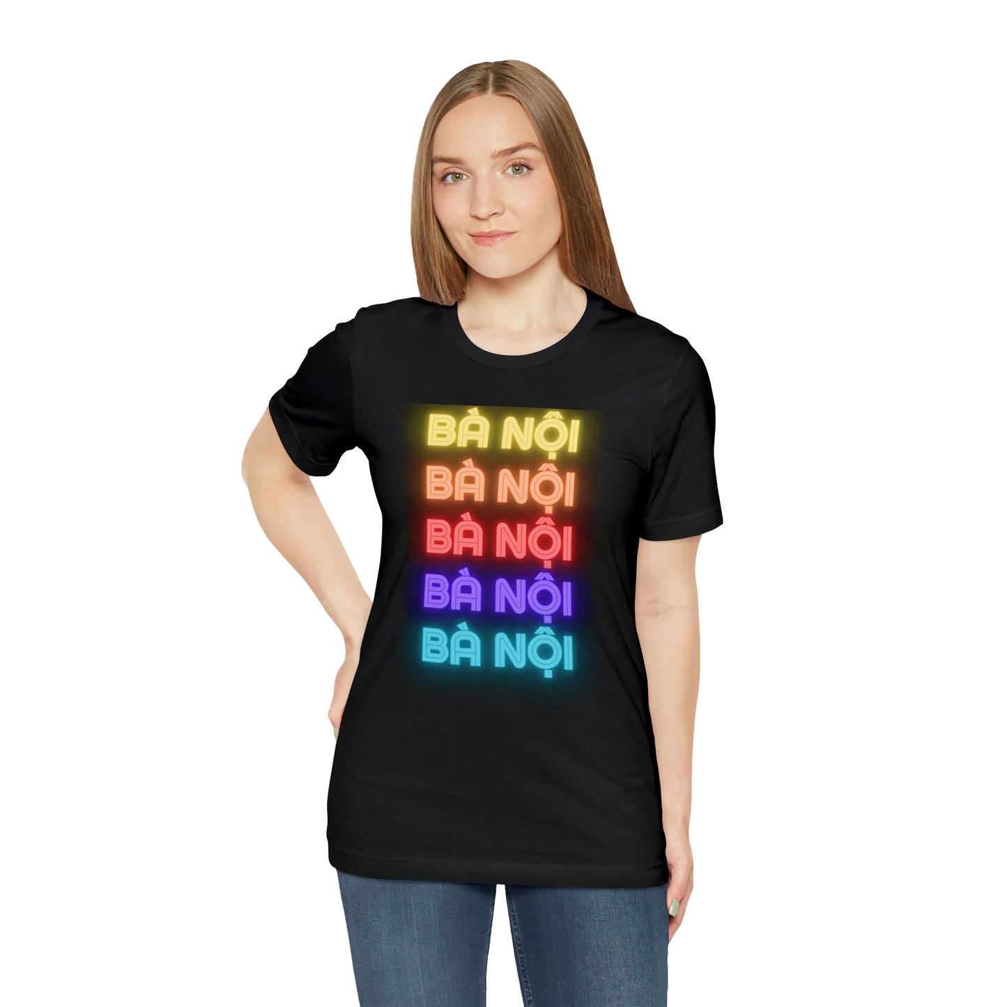 Ba Noi Short Sleeve T-Shirt with Rainbow Lettering