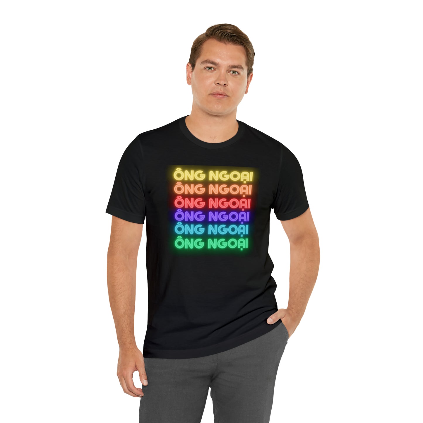 Ong Ngoai Rainbow Letting Short Sleeve T-Shirt