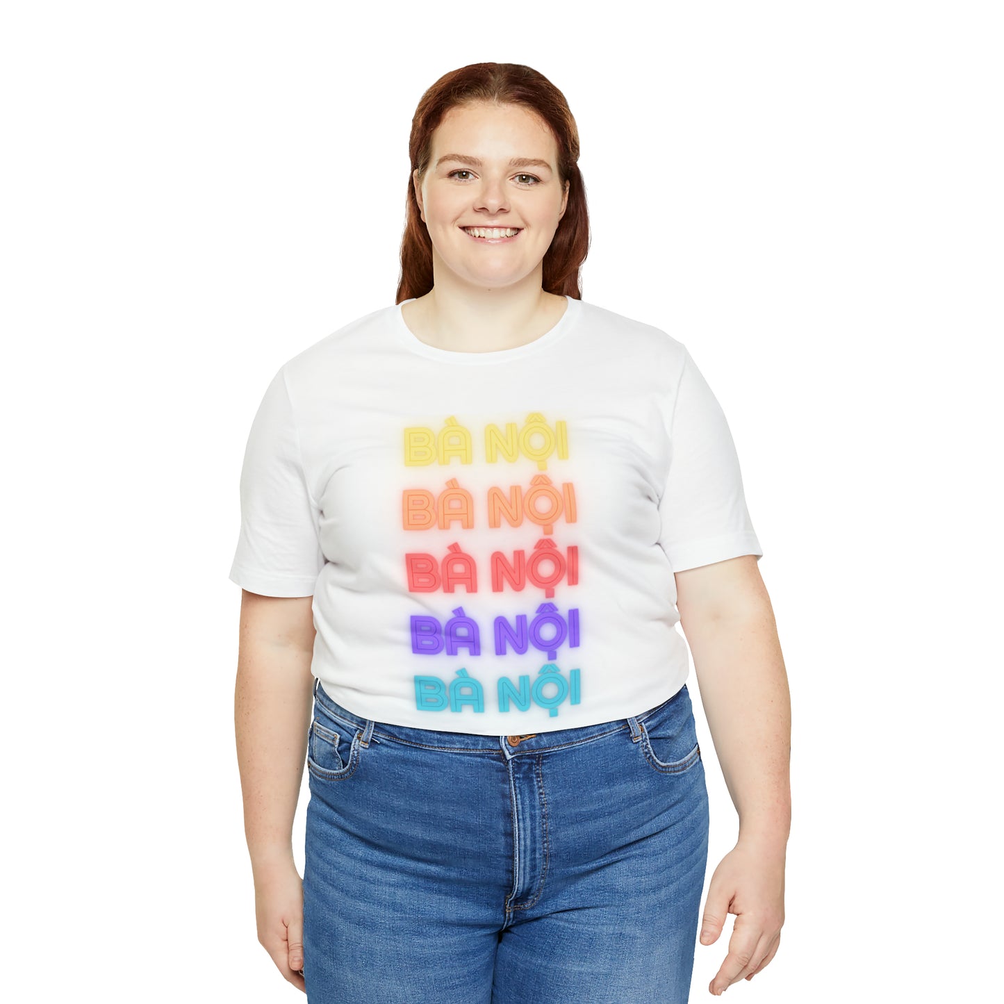 Ba Noi Short Sleeve T-Shirt with Rainbow Lettering