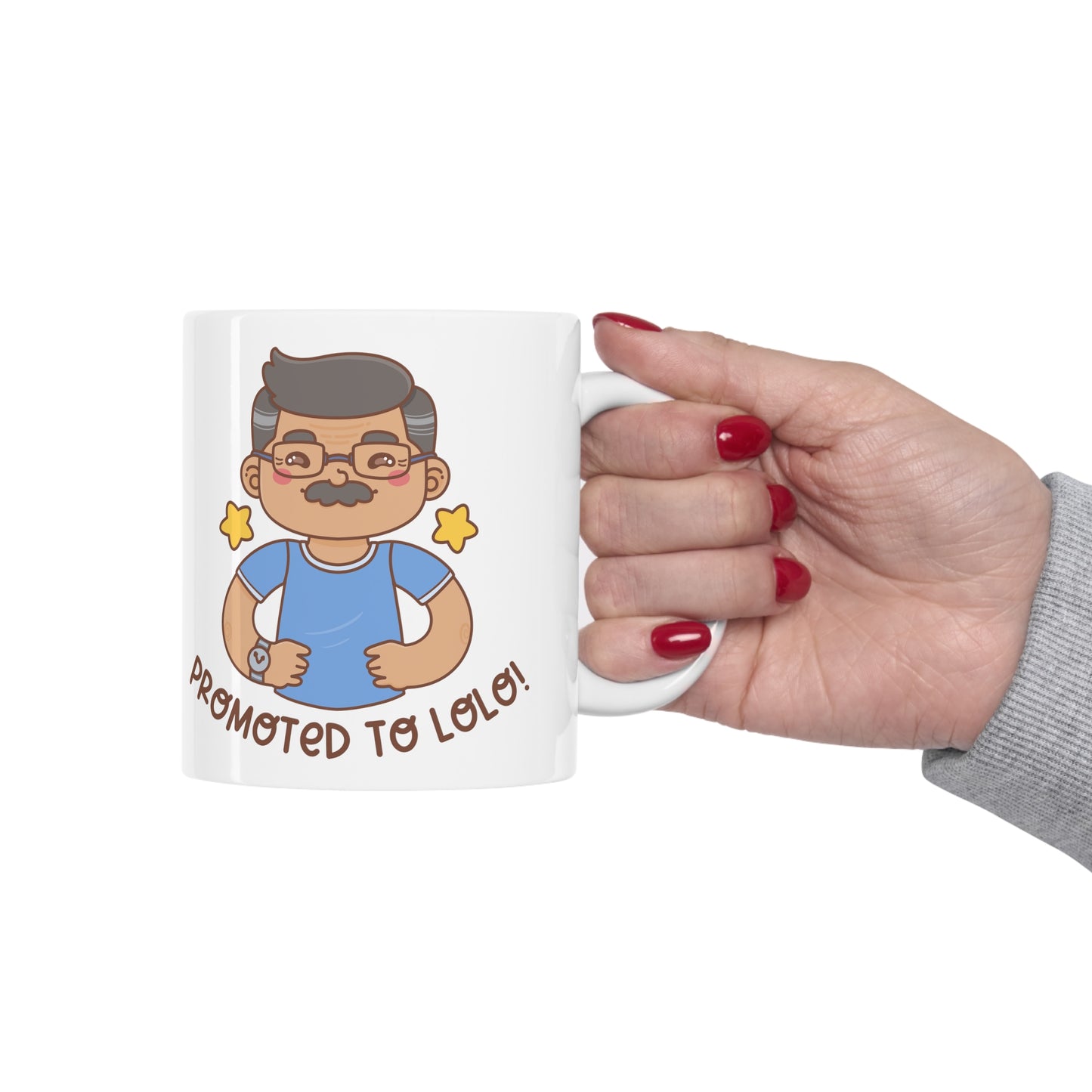 Promoted to Lolo White Ceramic Mug 11oz