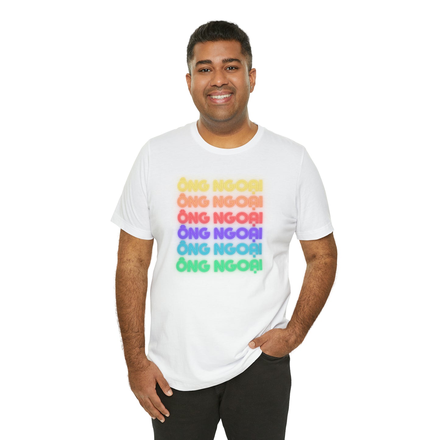 Ong Ngoai Rainbow Letting Short Sleeve T-Shirt