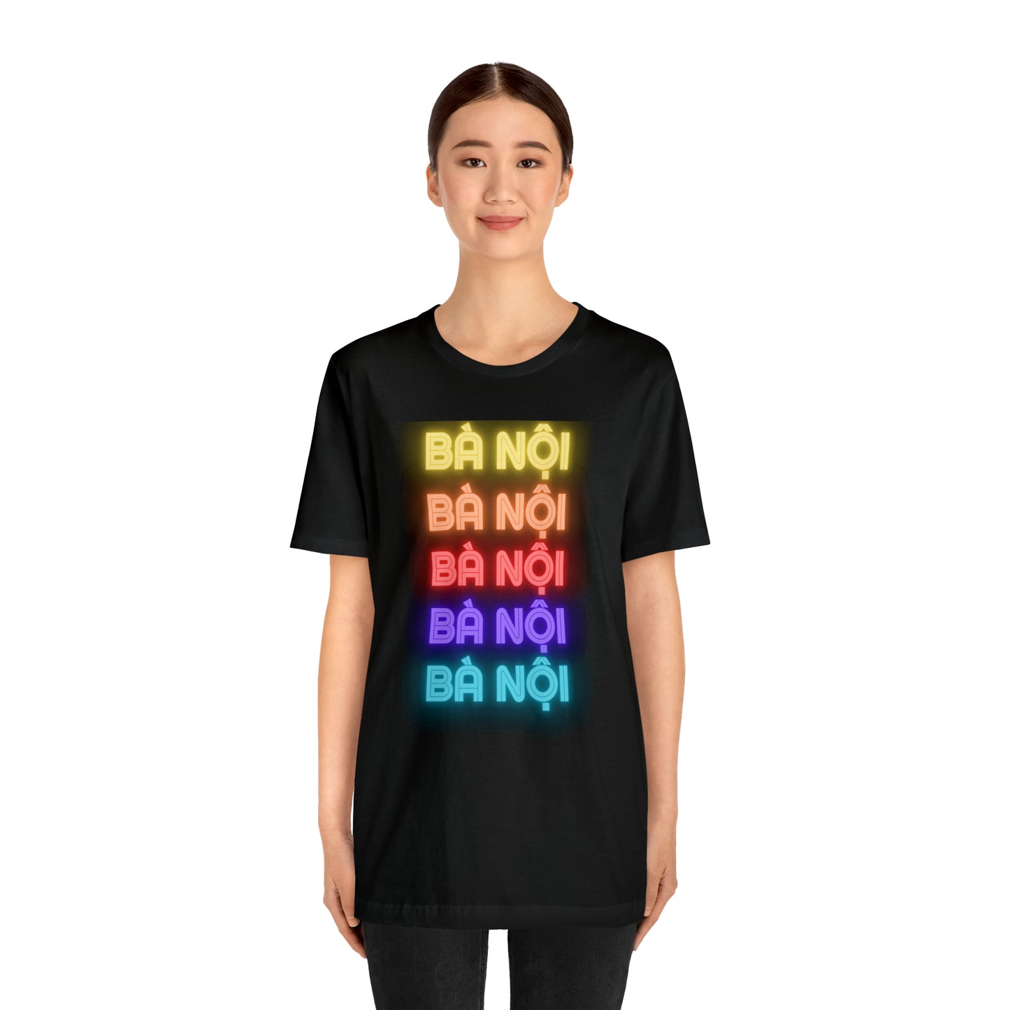 Ba Noi Short Sleeve T-Shirt with Rainbow Lettering