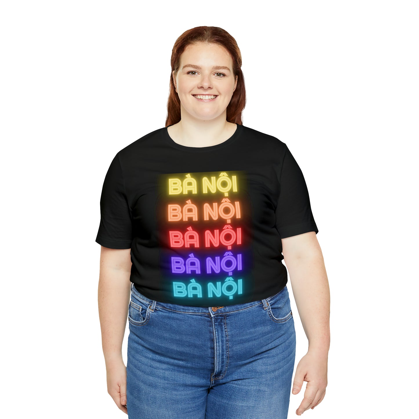 Ba Noi Short Sleeve T-Shirt with Rainbow Lettering