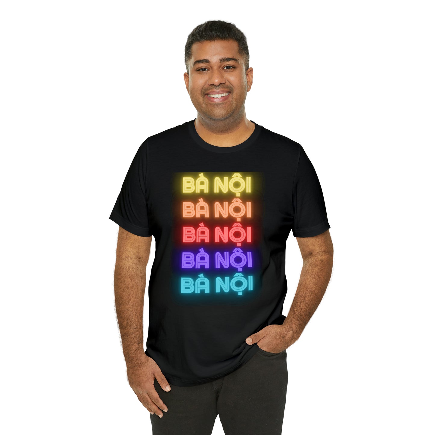 Ba Noi Short Sleeve T-Shirt with Rainbow Lettering