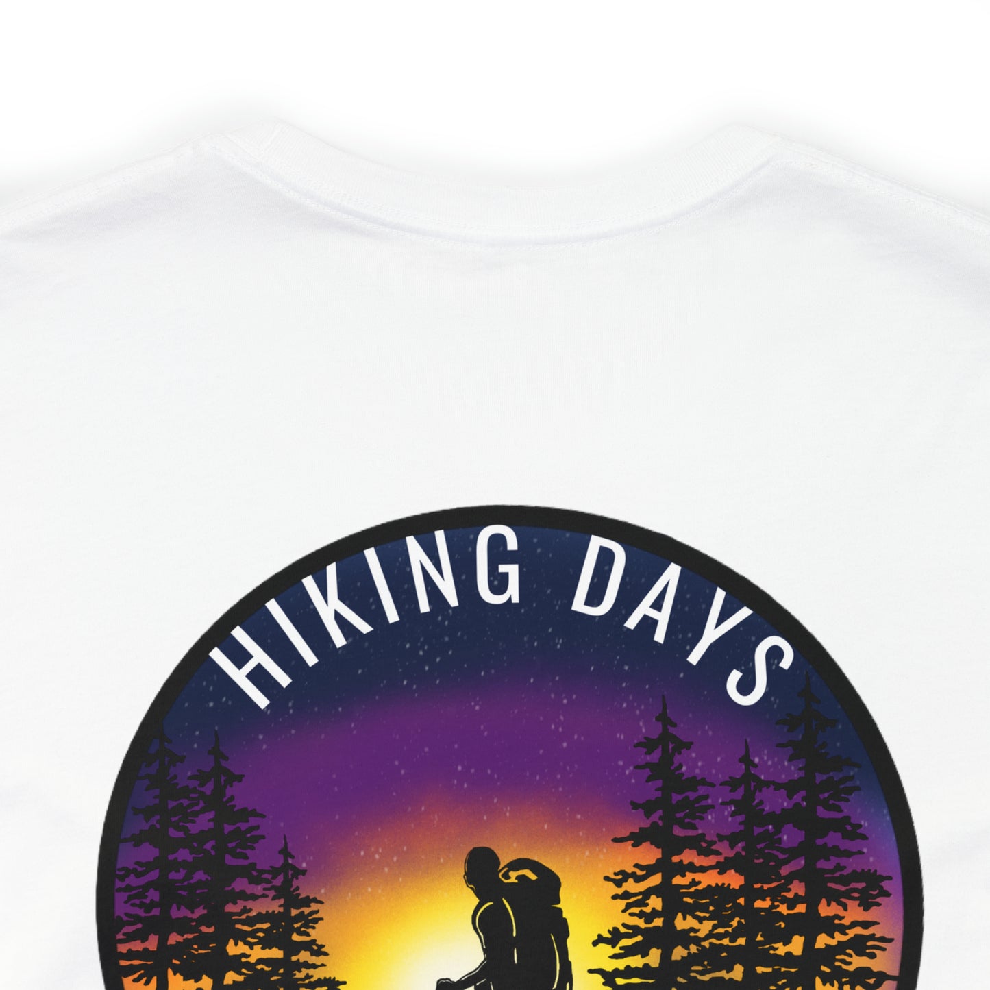 Hiking Days Hot Pot Nights Unisex Short Sleeve Back Designed T-Shirt