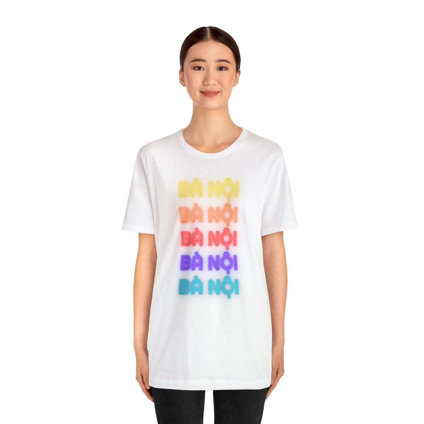 Ba Noi Short Sleeve T-Shirt with Rainbow Lettering