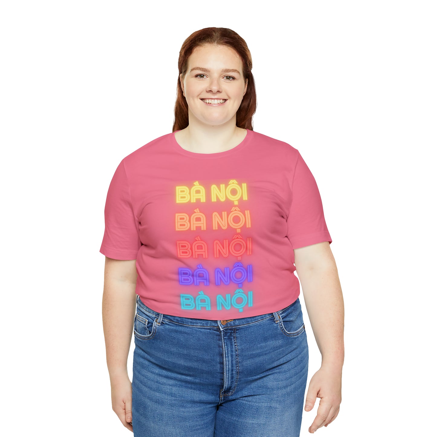 Ba Noi Short Sleeve T-Shirt with Rainbow Lettering