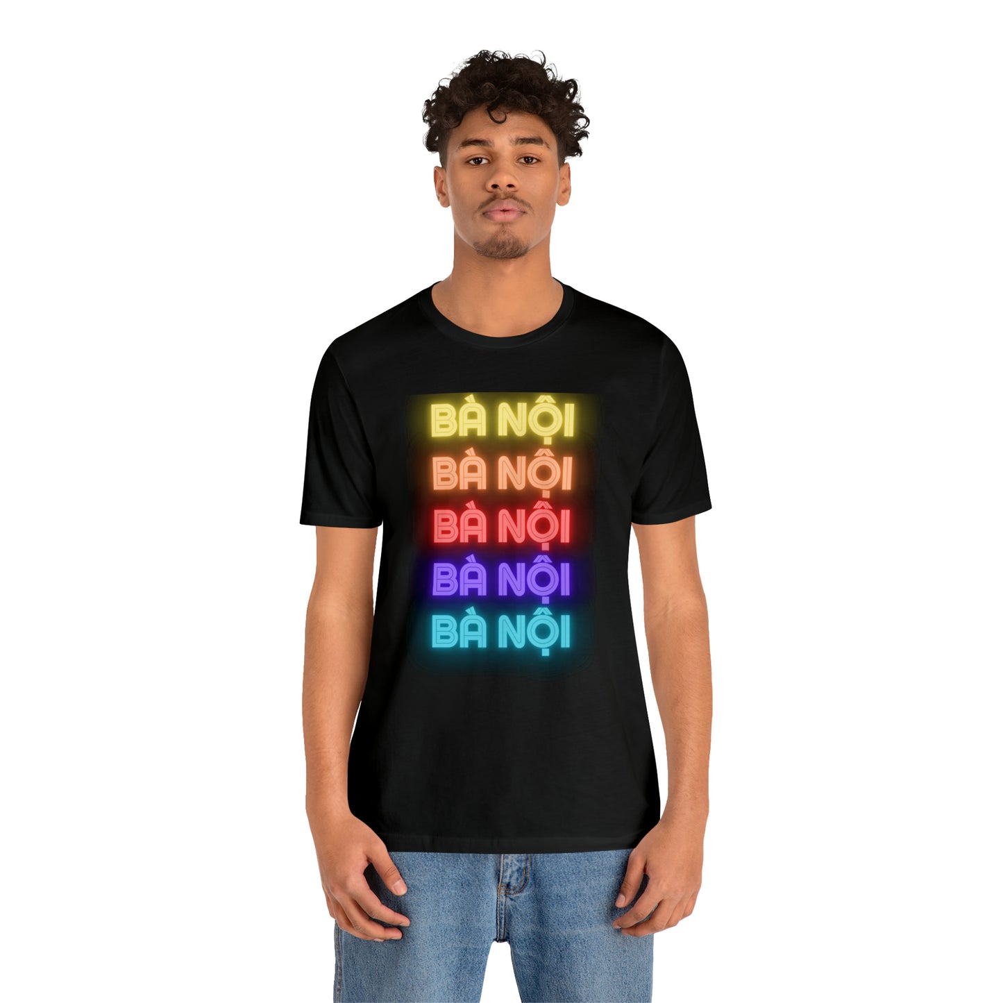 Ba Noi Short Sleeve T-Shirt with Rainbow Lettering