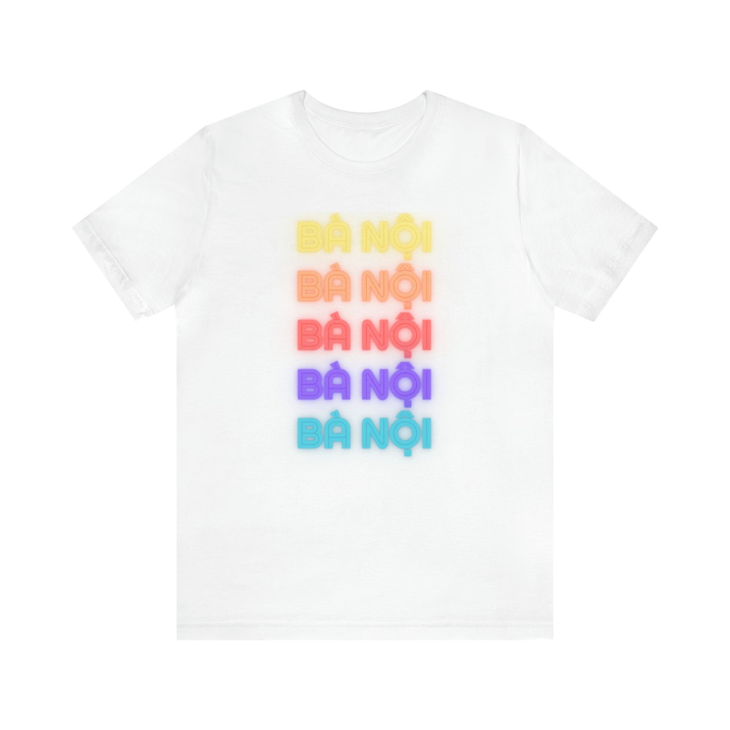 Ba Noi Short Sleeve T-Shirt with Rainbow Lettering