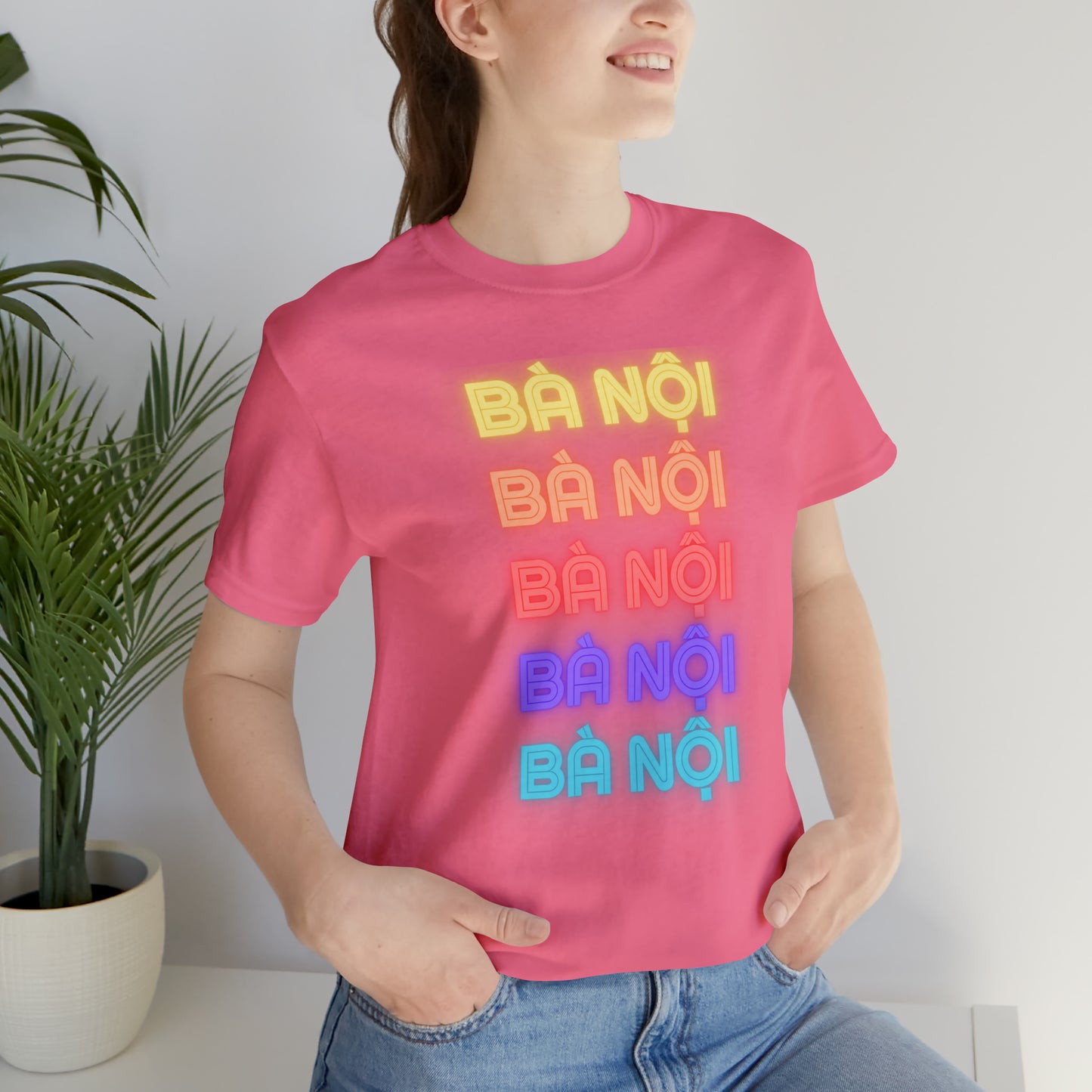 Ba Noi Short Sleeve T-Shirt with Rainbow Lettering