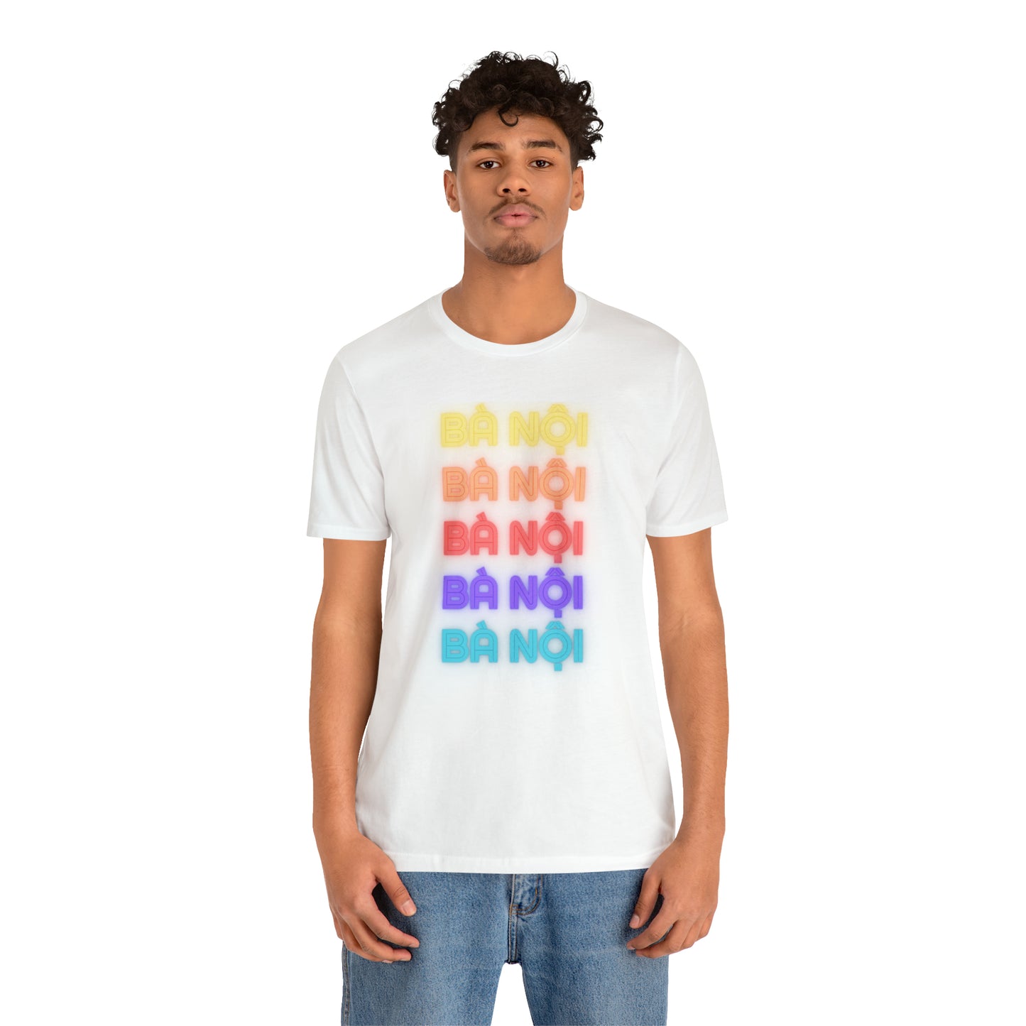 Ba Noi Short Sleeve T-Shirt with Rainbow Lettering