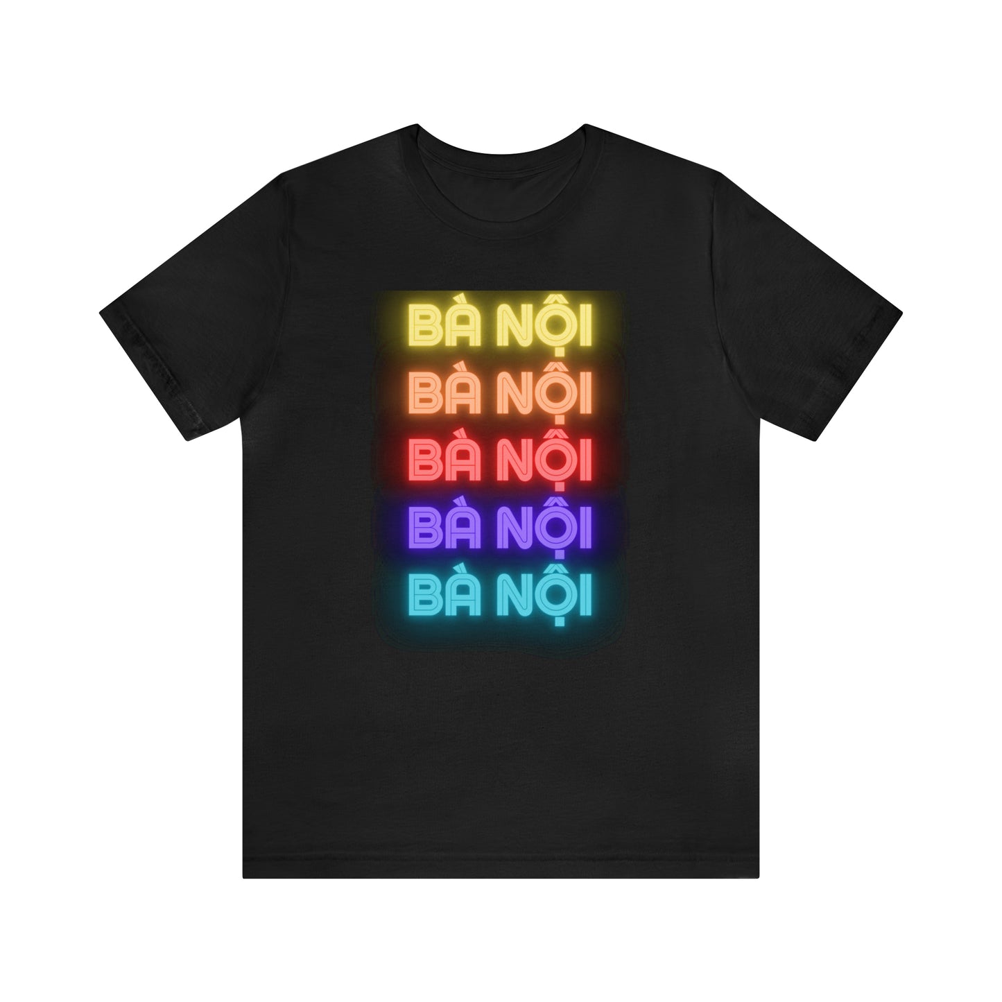 Ba Noi Short Sleeve T-Shirt with Rainbow Lettering