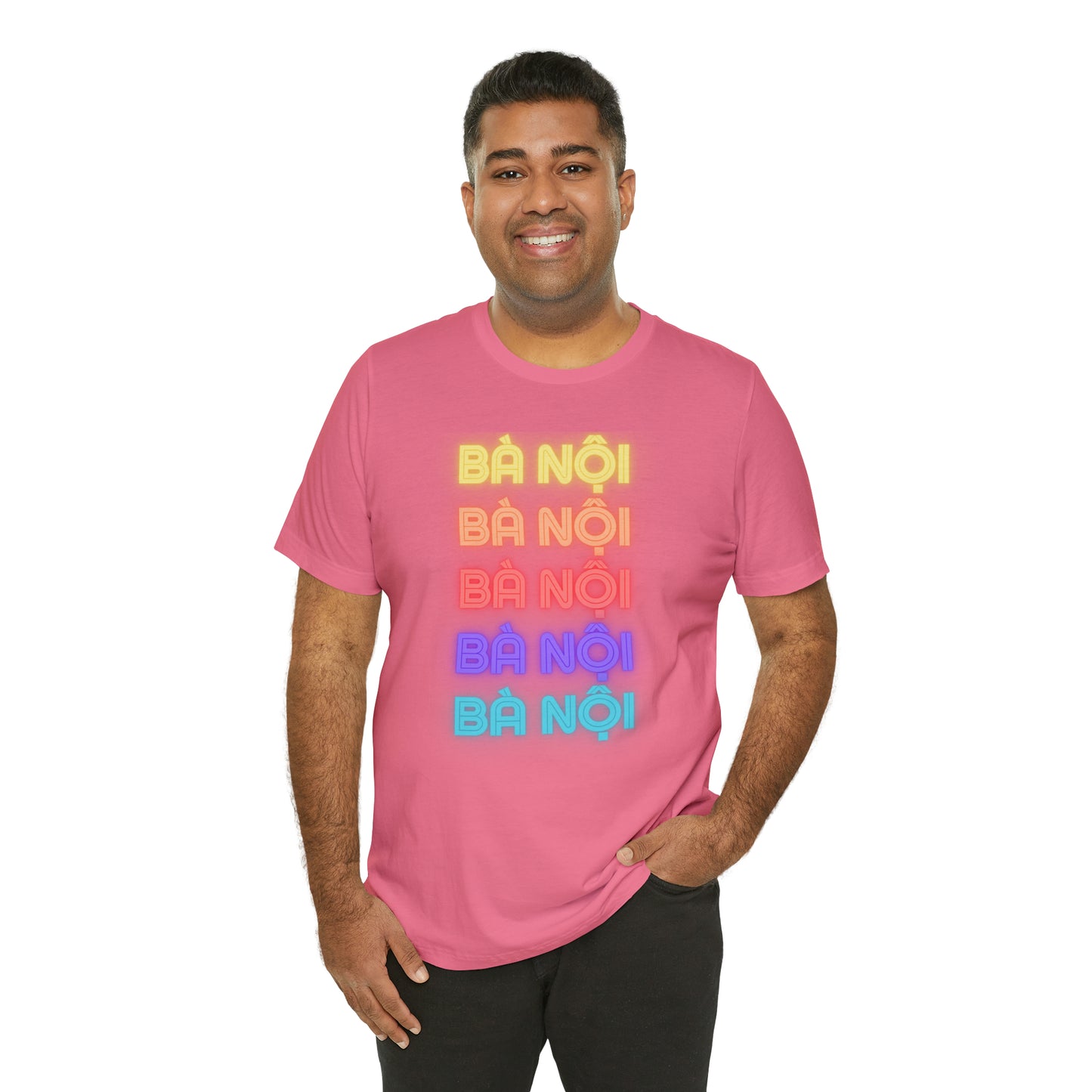 Ba Noi Short Sleeve T-Shirt with Rainbow Lettering